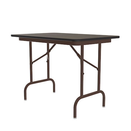 Correll CF Melamine Folding Tables - Keyboard Height 24x36 Walnut CF2436MK-01